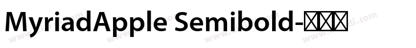 MyriadApple Semibold字体转换
